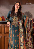 The Syra Edit Unstitched Embrodered Cotton Slub 3Pc Suit AJK-10