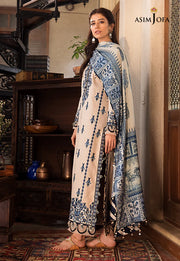 The Syra Edit Unstitched Embrodered Cotton Slub 3Pc Suit AJK-12