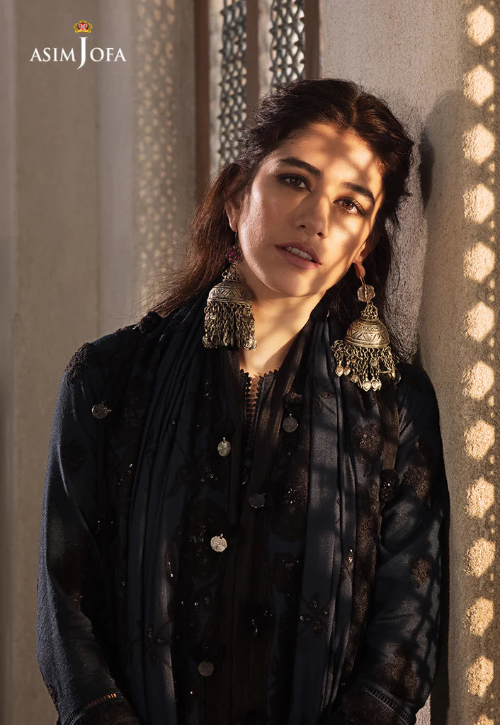 The Syra Edit Unstitched Embrodered Cotton Net 3Pc Suit AJK-13