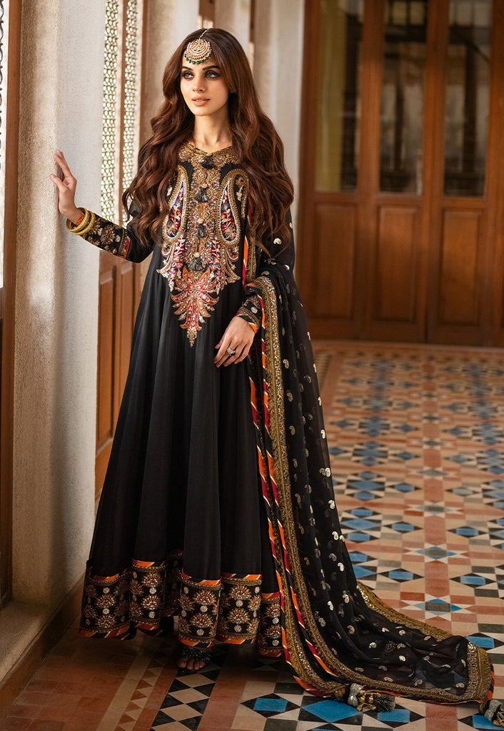 Asim Jofa Eid Festive Embroidered Chiffon Unstitched 3Pc Suit AJKM-01