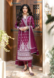 Asim Jofa Eid Festive Embroidered Cotton Unstitched 3Pc Suit AJKM-02