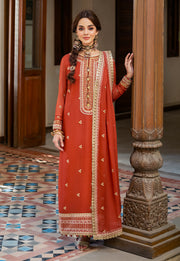 Asim Jofa Eid Festive Embroidered Chiffon Unstitched 3Pc Suit AJKM-03