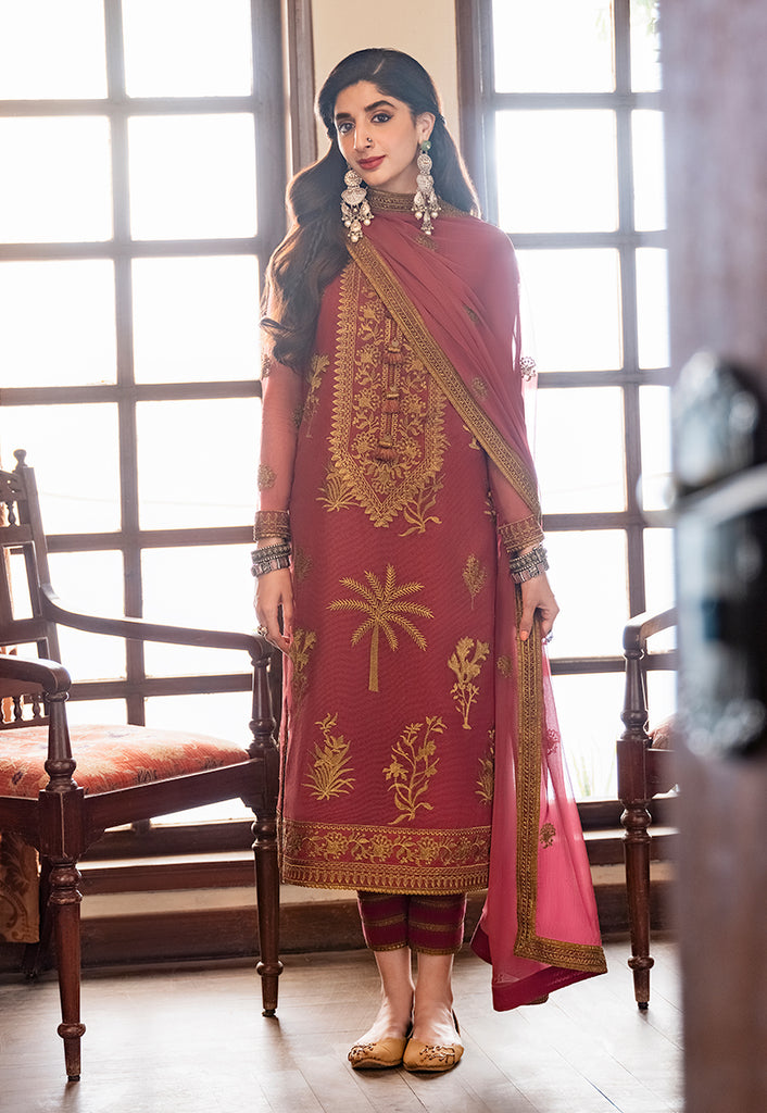 Asim Jofa Eid Festive Embroidered Net Unstitched 3Pc Suit AJKM-06