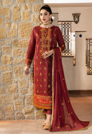 Asim Jofa Eid Festive Embroidered Cotton Unstitched 3Pc Suit AJKM-20