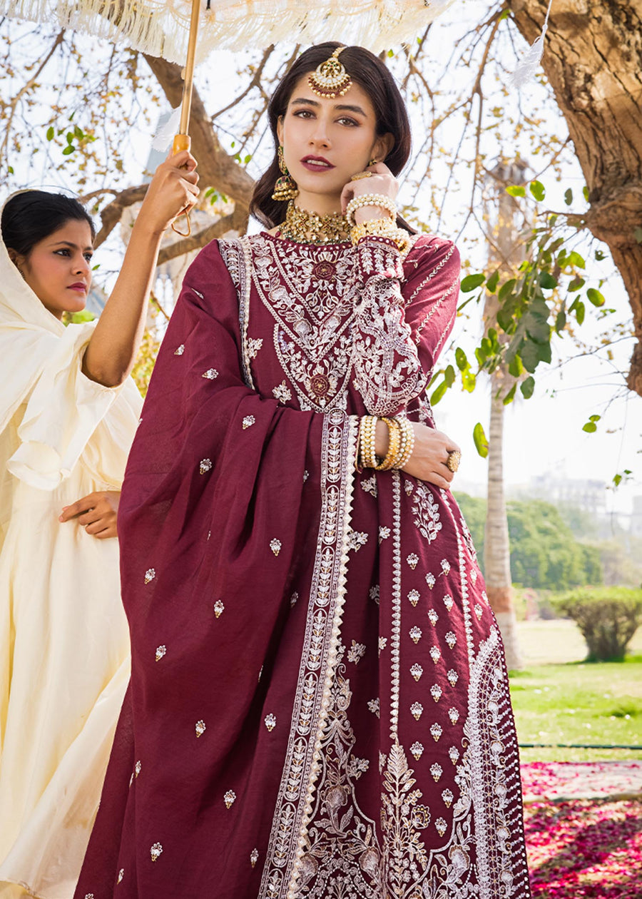 Asim Jofa The Mughal Queen Lucknowi Unstitched Chikankari 3Pc AJMQ-12