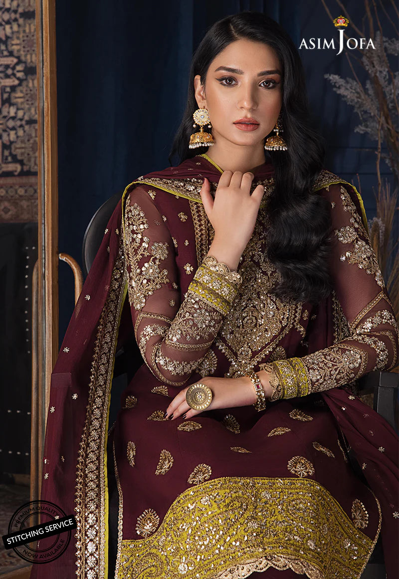 The Ramsha Edit by Asim Jofa Festive Embroidered 3Pc Suit AJRE-08