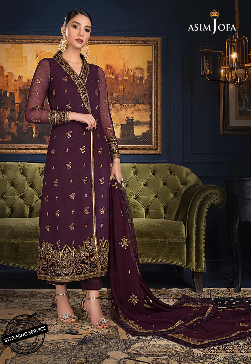 The Ramsha Edit by Asim Jofa Festive Embroidered 3Pc Suit AJRE-10