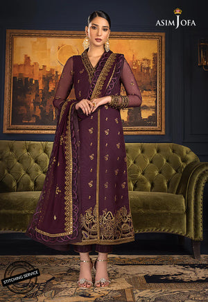The Ramsha Edit by Asim Jofa Festive Embroidered 3Pc Suit AJRE-10