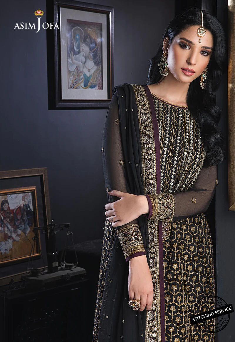 The Ramsha Edit by Asim Jofa Festive Embroidered 3Pc Suit AJRE-11
