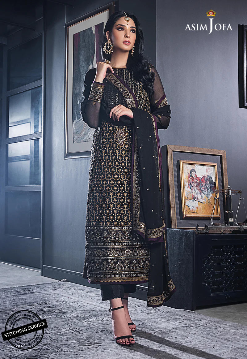 The Ramsha Edit by Asim Jofa Festive Embroidered 3Pc Suit AJRE-11