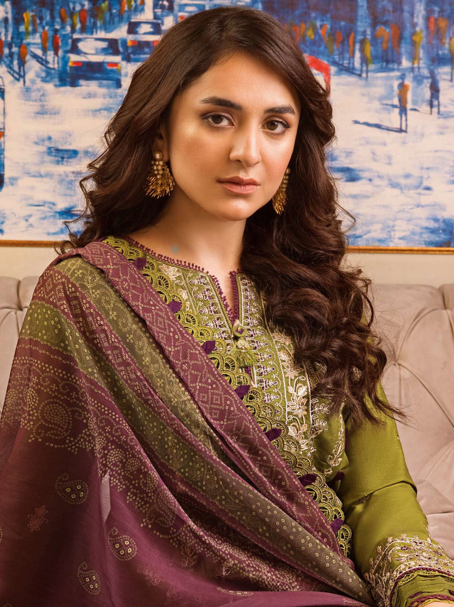 Rania by Asim Jofa Unstitched Embroidered Cambric 3 Piece Suit AJRP-07