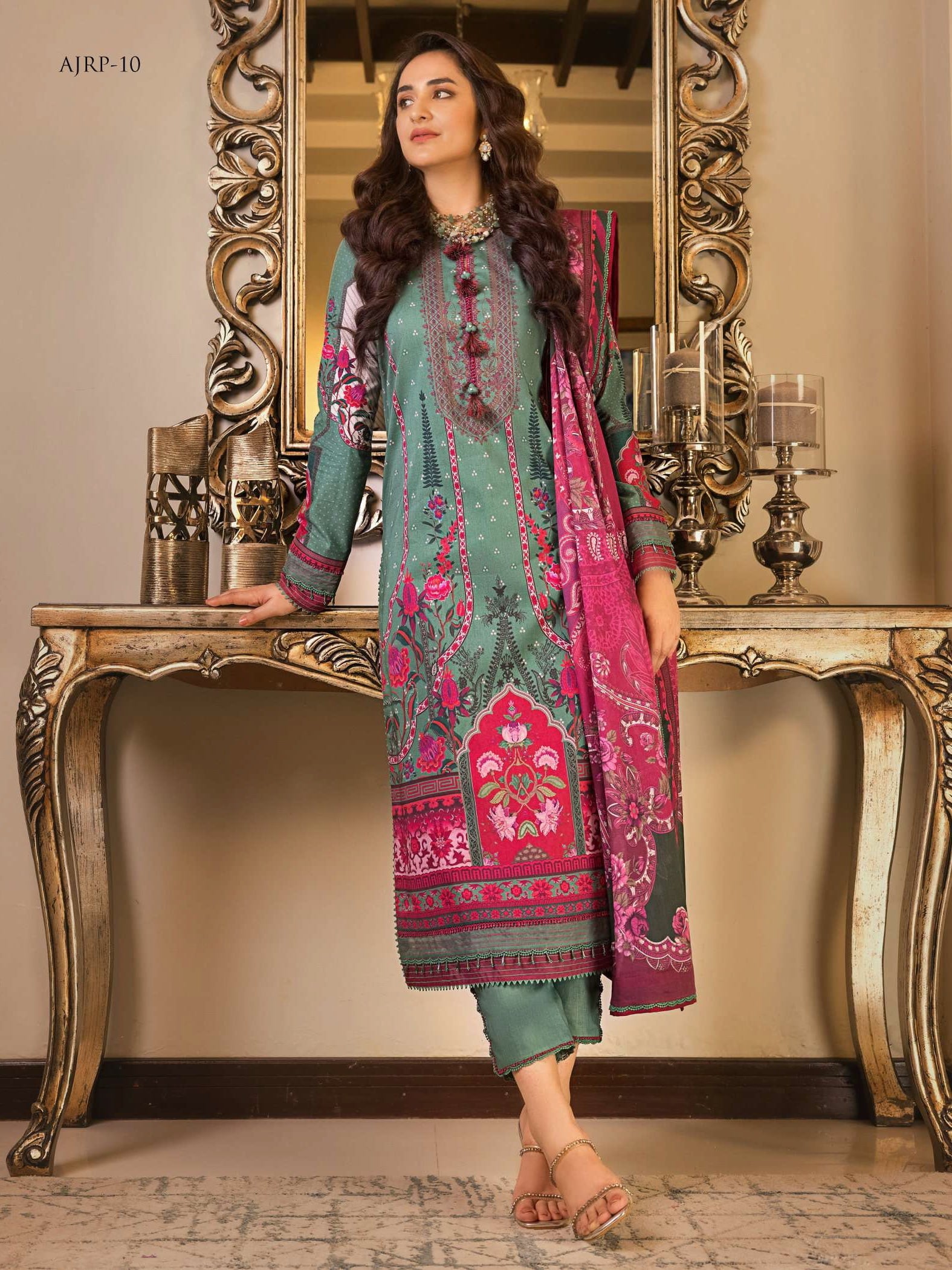 Rania by Asim Jofa Unstitched Printed Lawn Piece Suit AJRP-10