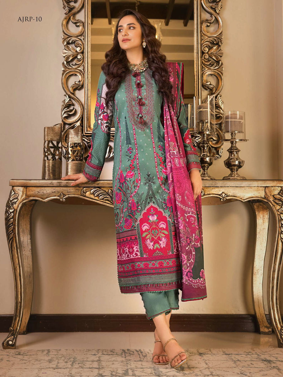 Rania by Asim Jofa Unstitched Printed Lawn 3 Piece Suit AJRP-10