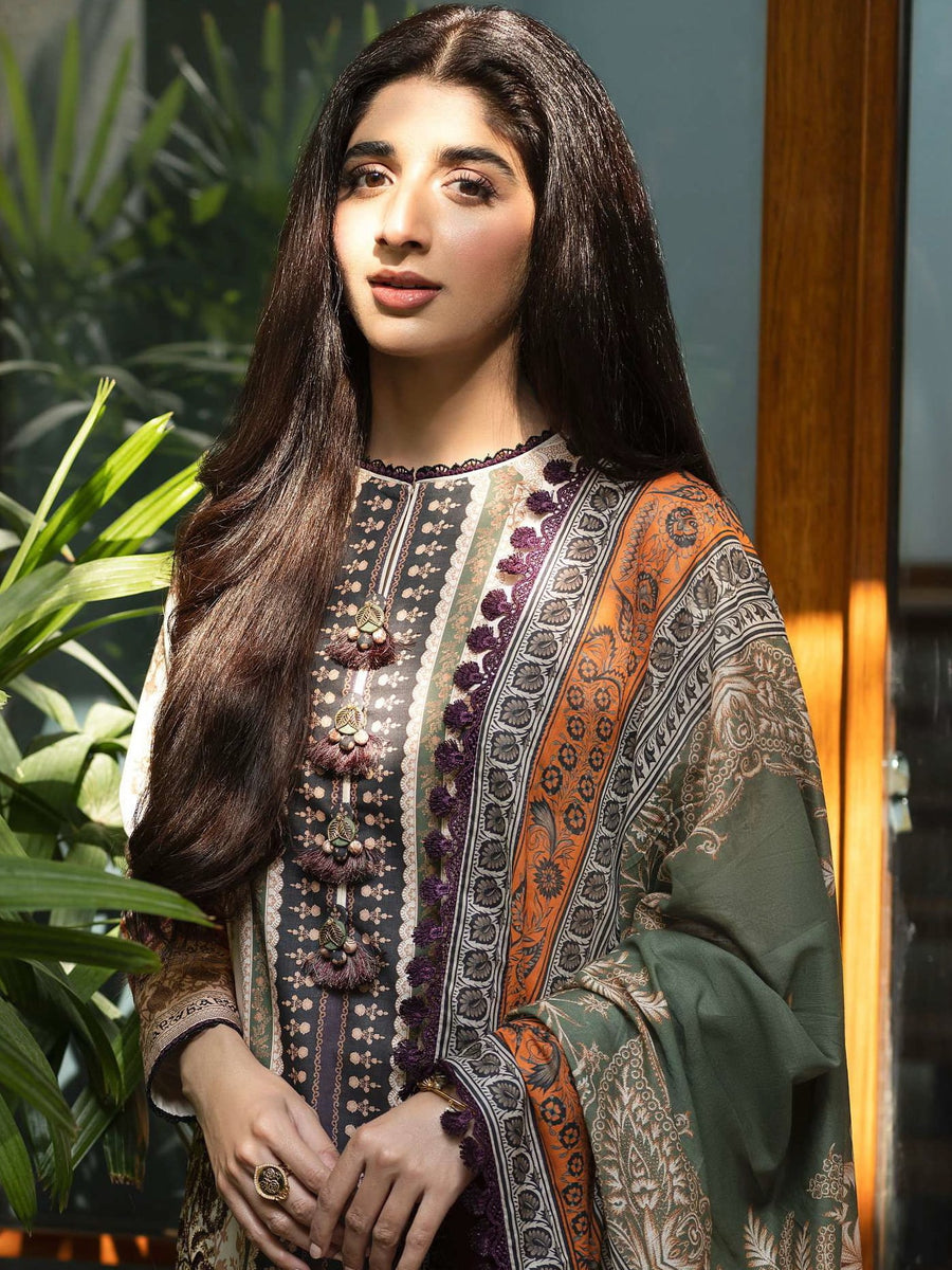 Rania by Asim Jofa Unstitched Embroidered Lawn 3 Piece Suit AJRP-24