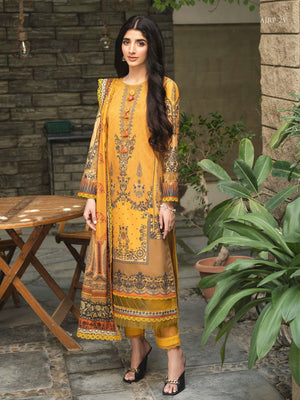 Rania by Asim Jofa Unstitched Printed Lawn 2 Piece Suit AJRP-25