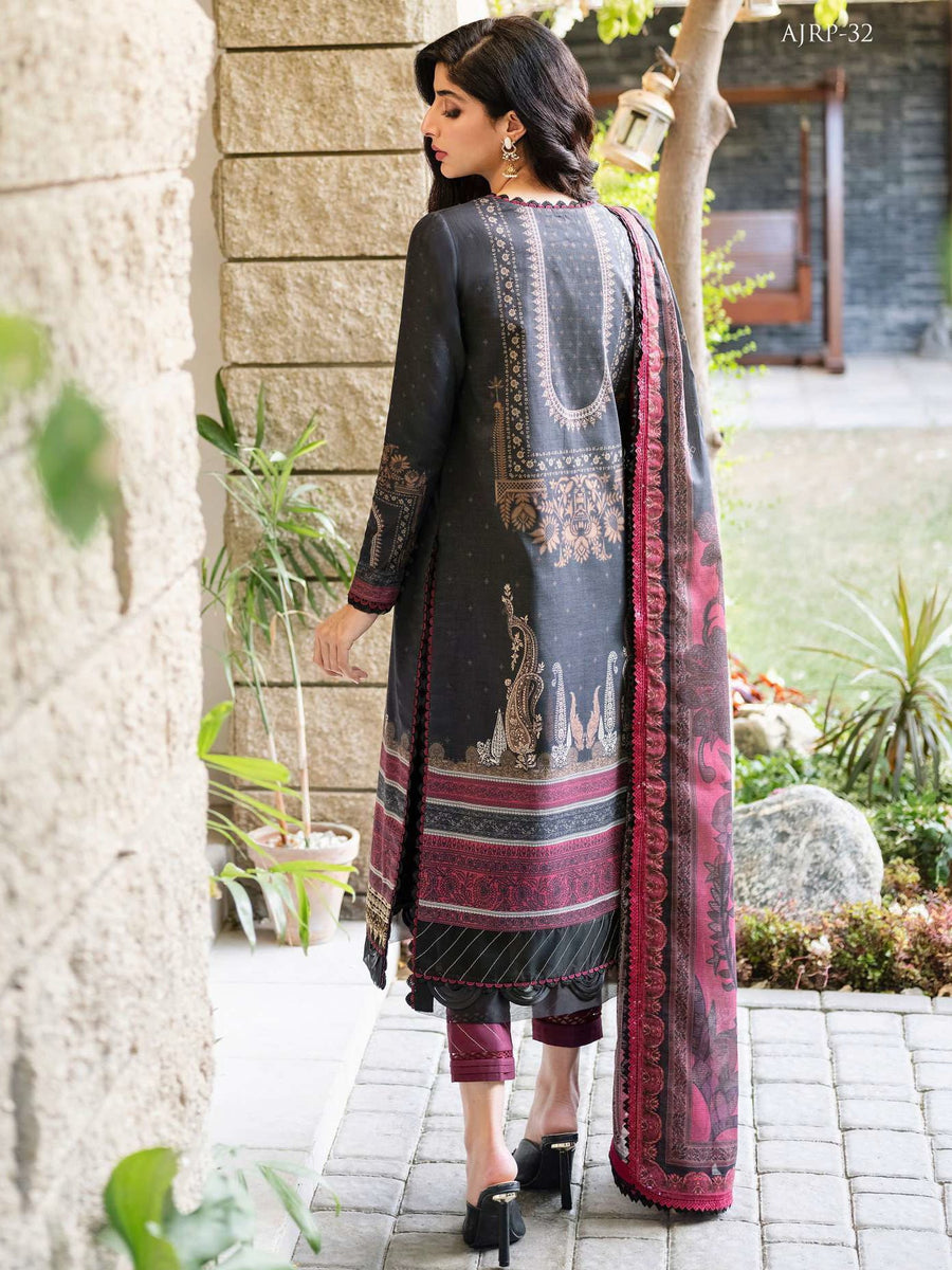 Rania by Asim Jofa Unstitched Embroidered Cambric 3 Piece Suit AJRP-32