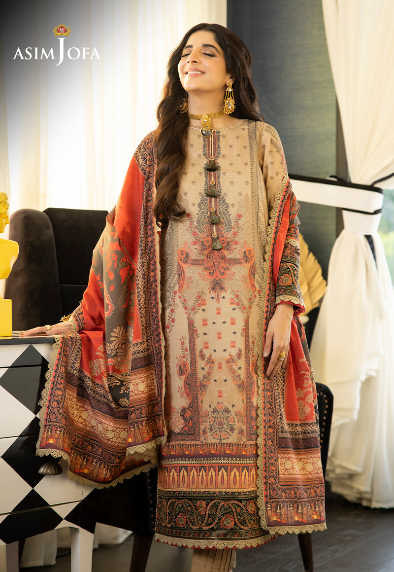 Rania by Asim Jofa Unstitched Embroidered Lawn 2 Piece Suit AJS-05