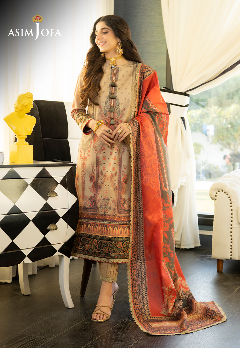 Rania by Asim Jofa Unstitched Embroidered Lawn 2 Piece Suit AJS-05