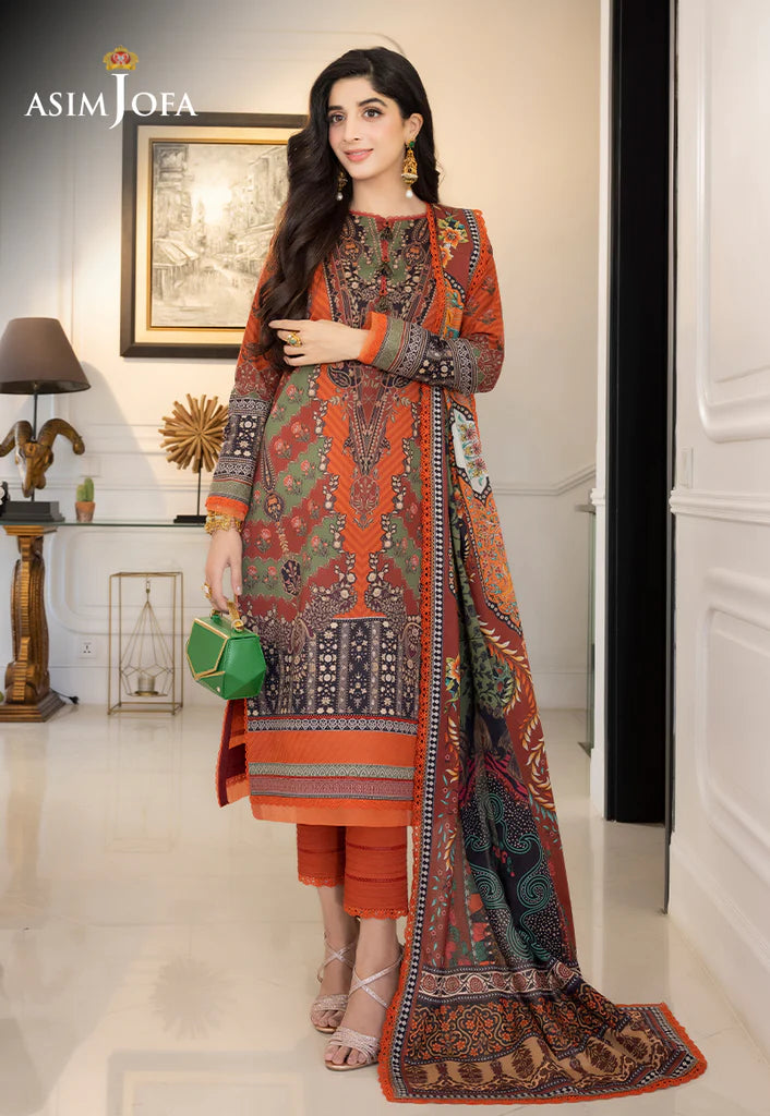 Rania by Asim Jofa Unstitched Printed Lawn 2 Piece Suit AJS-08