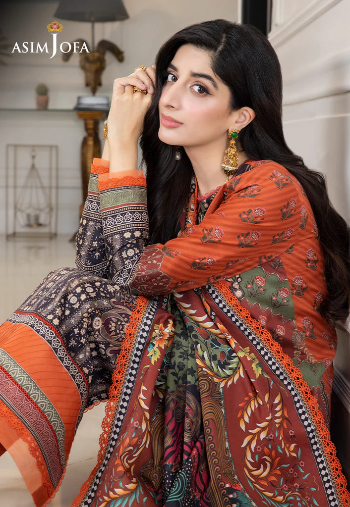 Rania by Asim Jofa Unstitched Printed Lawn 2 Piece Suit AJS-08