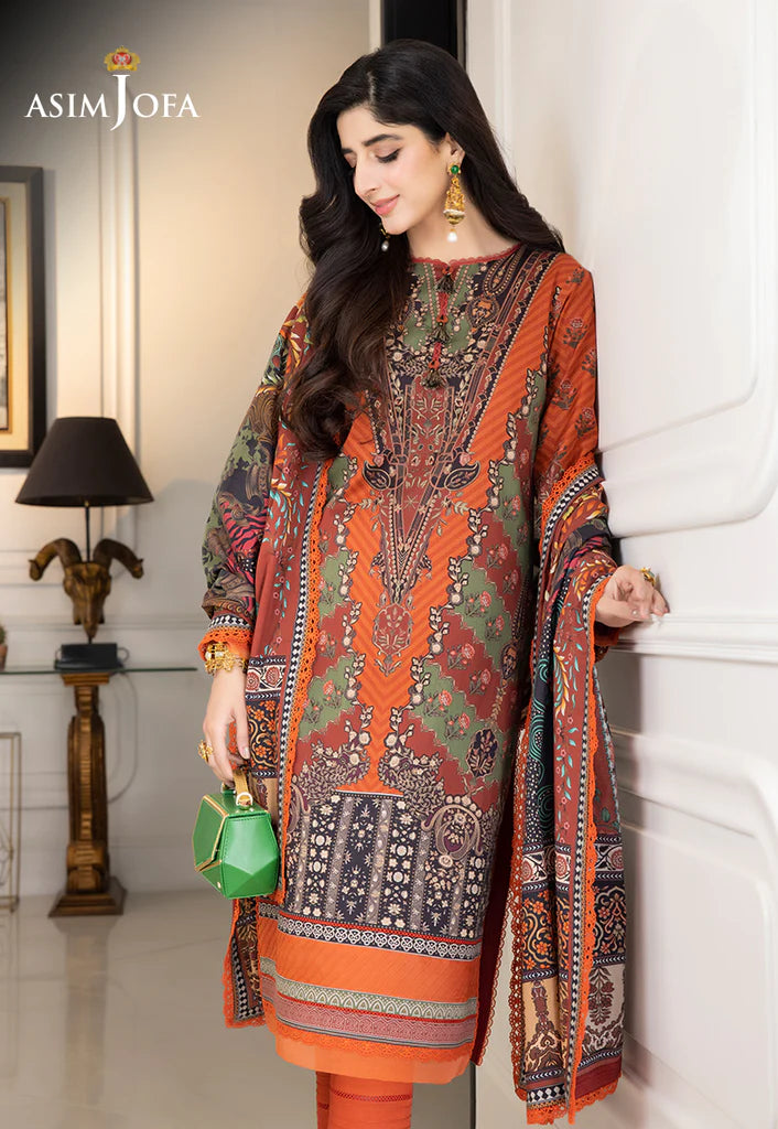 Rania by Asim Jofa Unstitched Printed Lawn 2 Piece Suit AJS-08