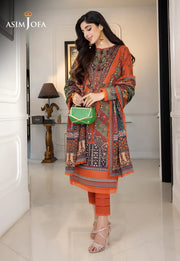 Rania by Asim Jofa Unstitched Printed Lawn 2 Piece Suit AJS-08
