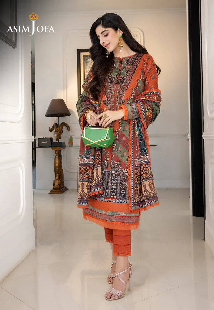 Rania by Asim Jofa Unstitched Printed Lawn 2 Piece Suit AJS-08