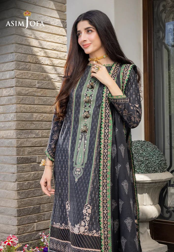 Rania by Asim Jofa Unstitched Printed Lawn 3 Piece Suit AJS-10