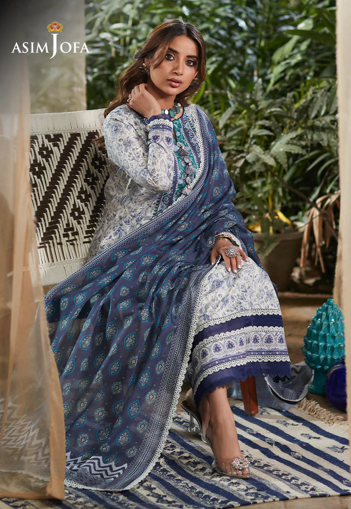Rania by Asim Jofa Unstitched Printed Lawn 3 Piece Suit AJS-18