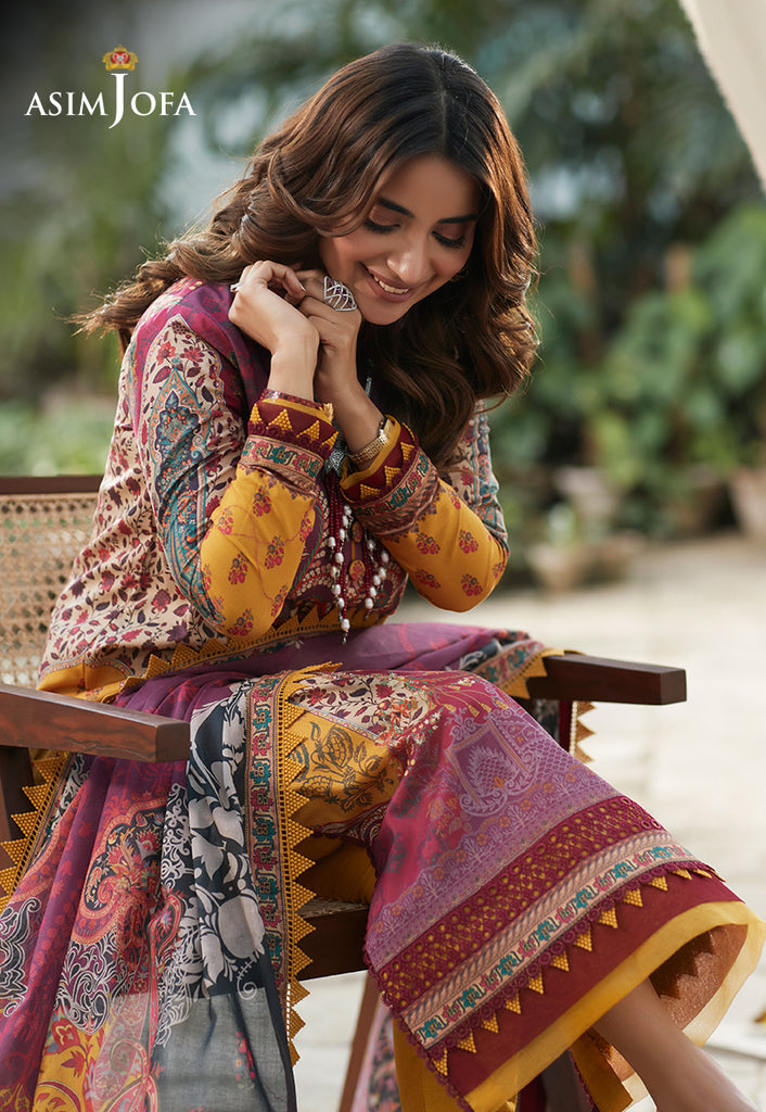 Rania by Asim Jofa Unstitched Printed Lawn 3 Piece Suit AJS-21
