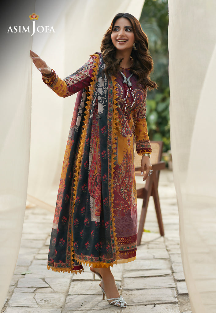 Rania by Asim Jofa Unstitched Printed Lawn 3 Piece Suit AJS-21