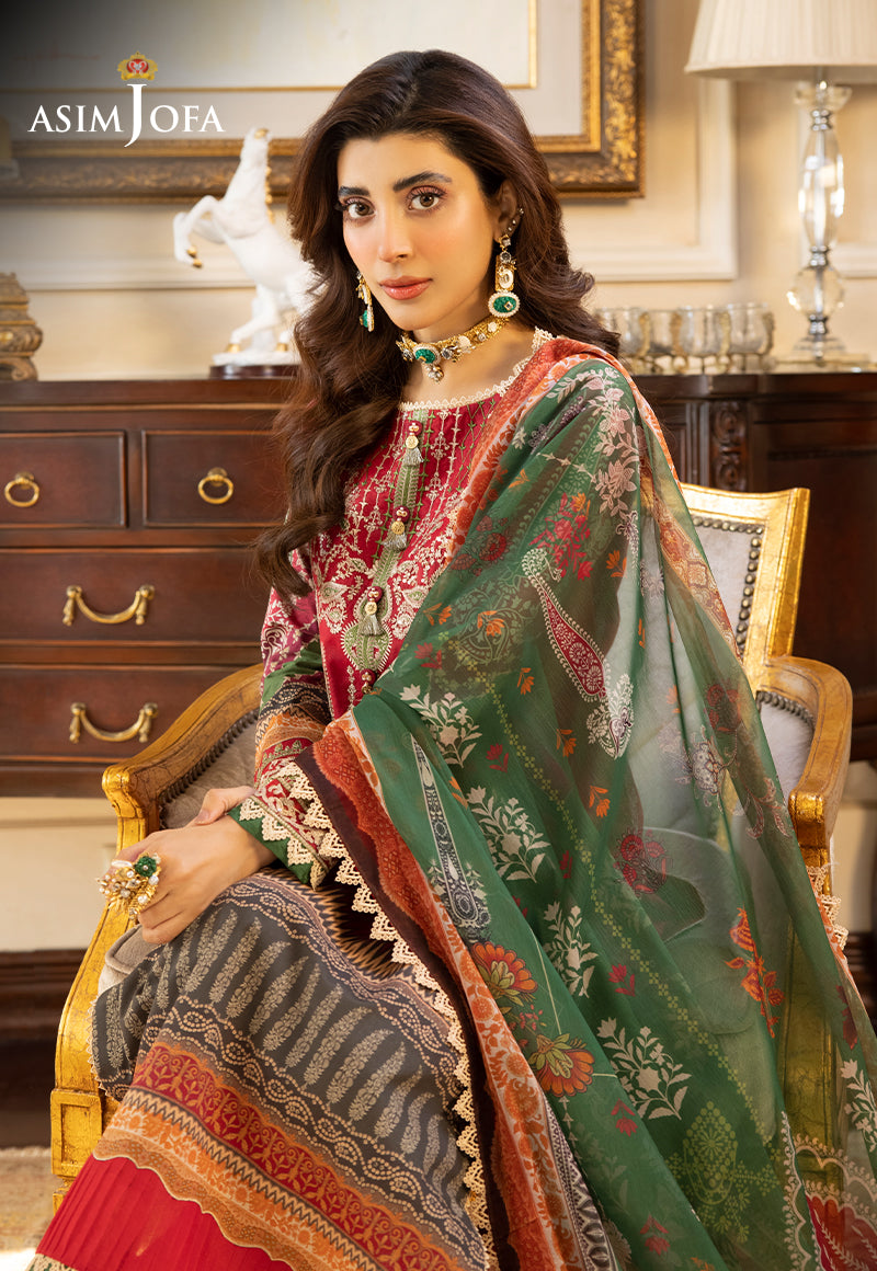 Rania by Asim Jofa Unstitched Embroidered Lawn 3 Piece Suit AJS-26