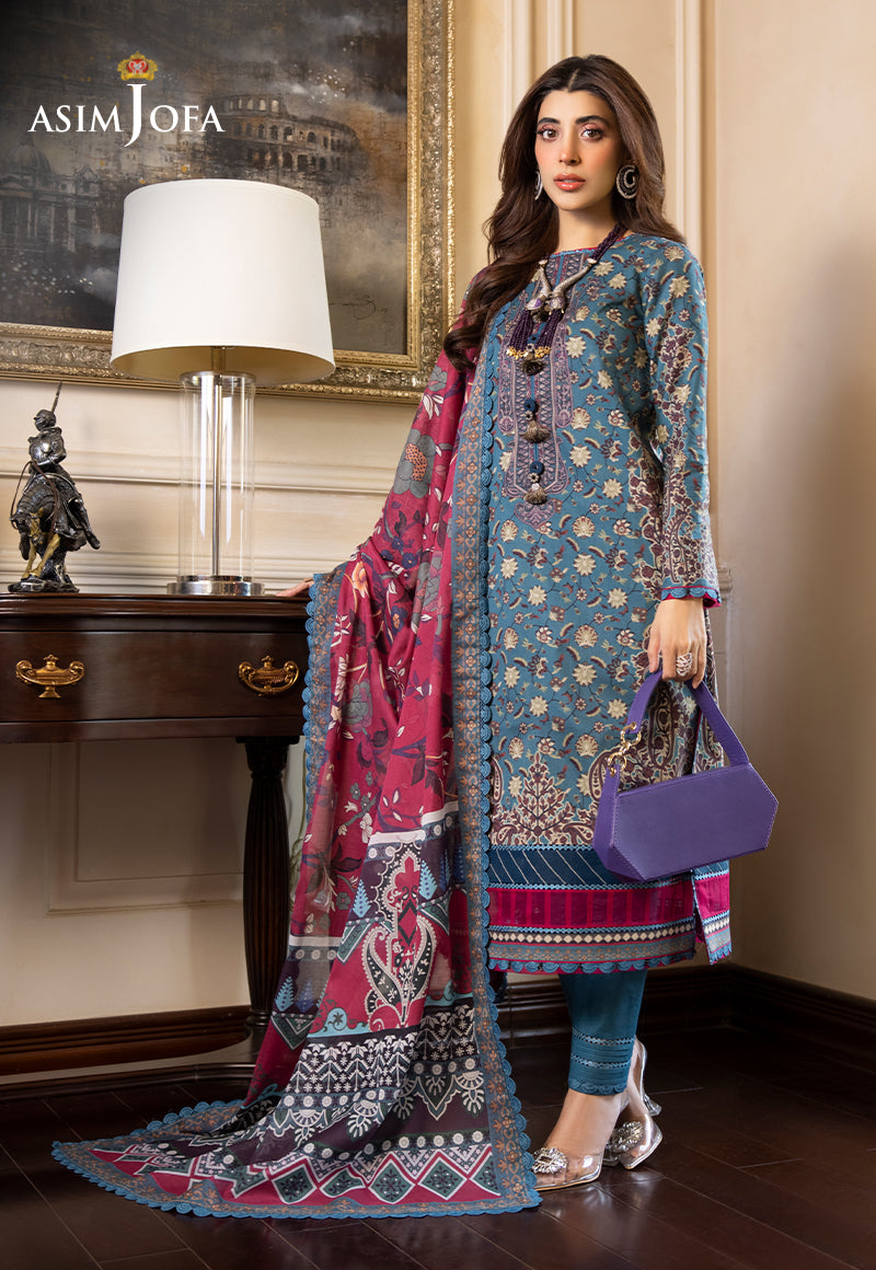 Rania by Asim Jofa Unstitched Printed Lawn 2 Piece Suit AJS-27