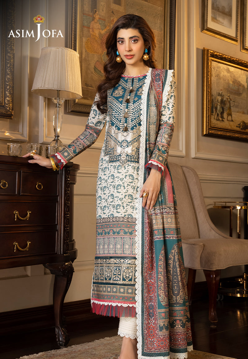 Rania by Asim Jofa Unstitched Embroidered Lawn 2 Piece Suit AJS-29