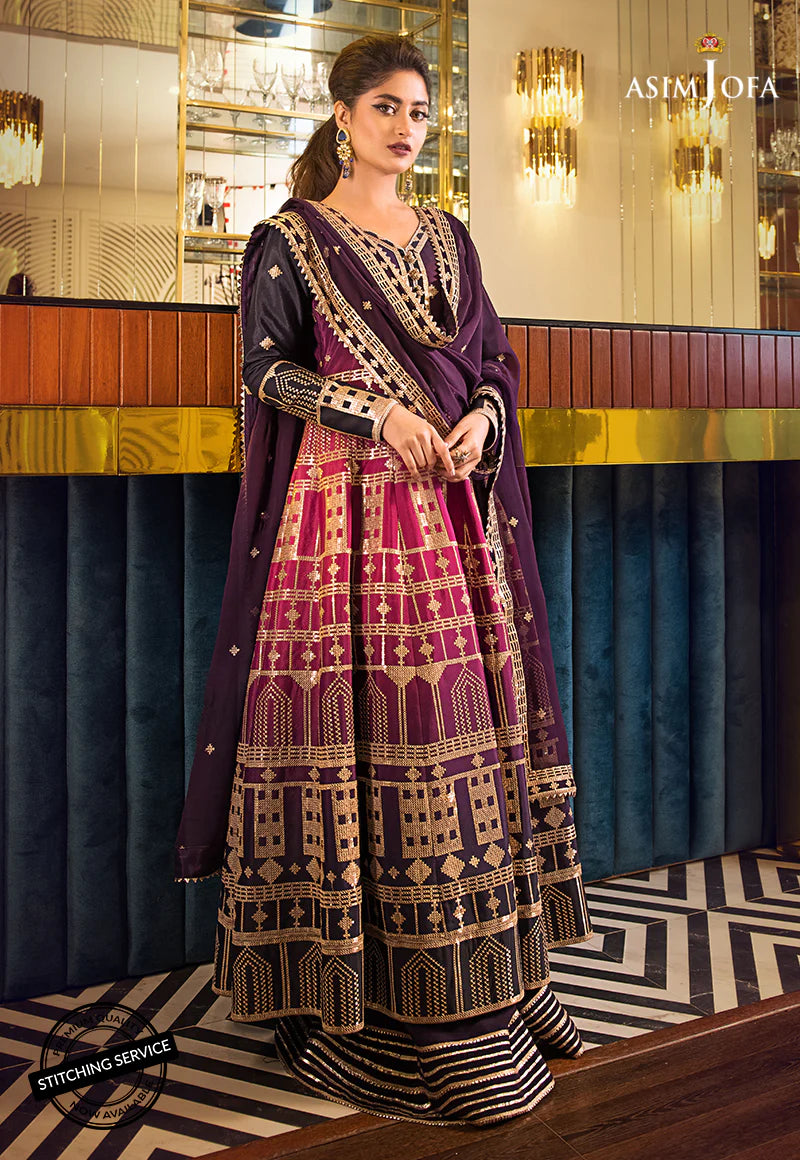 Asim Jofa Jaan-e-Adaa Sajal Edit Unstitched Embroidered Suit AJSE-11