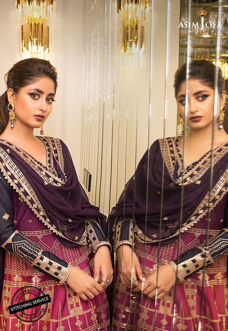 Asim Jofa Jaan-e-Adaa Sajal Edit Unstitched Embroidered Suit AJSE-11