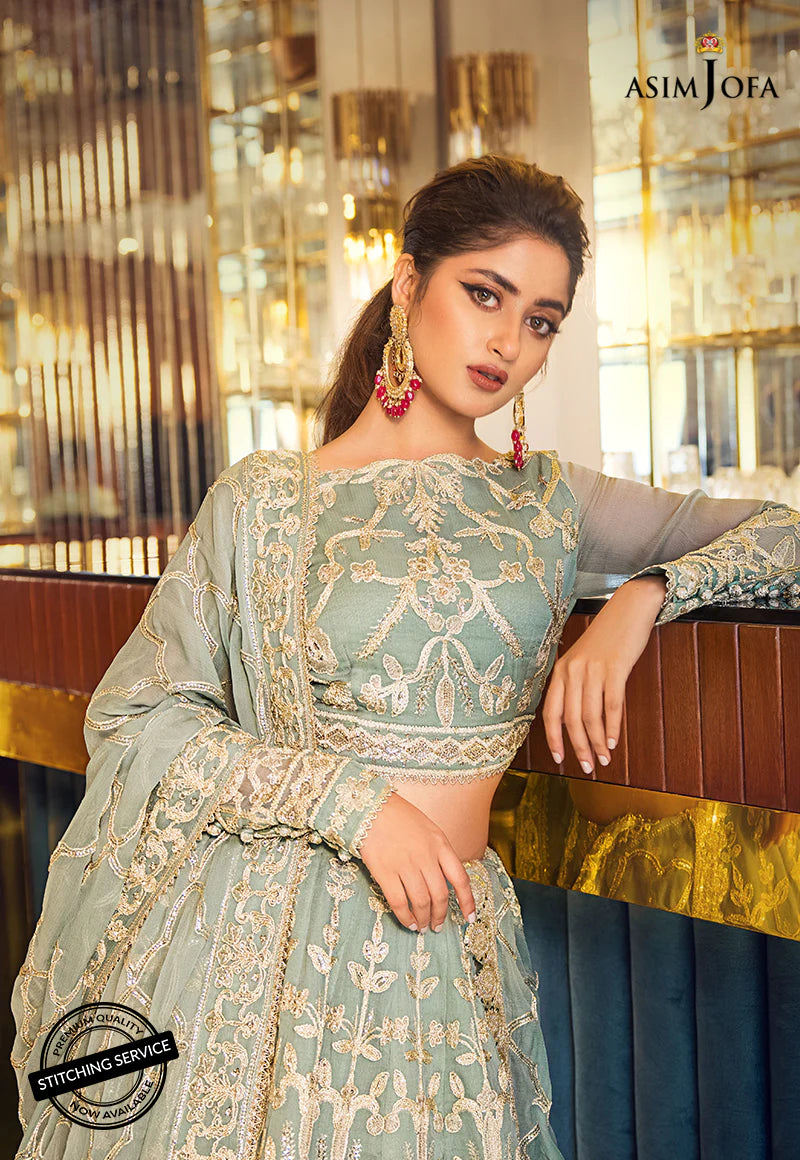 Asim Jofa Jaan-e-Adaa Sajal Edition Unstitched Chiffon Suit AJSE-12