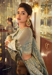 Asim Jofa Jaan-e-Adaa Sajal Edition Unstitched Chiffon Suit AJSE-12