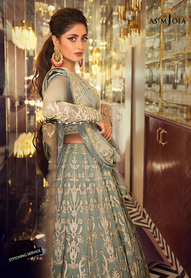 Asim Jofa Jaan-e-Adaa Sajal Edition Unstitched Chiffon Suit AJSE-12