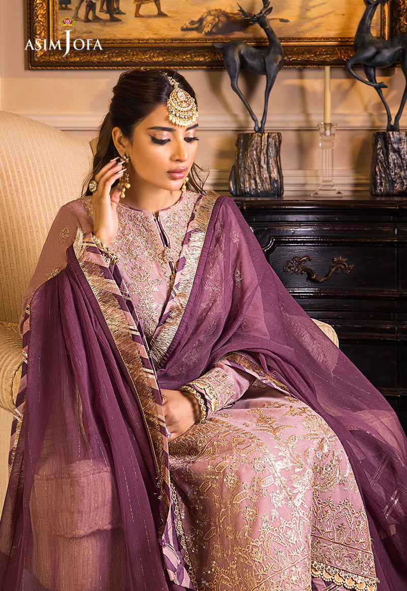Maahru & Noorie by Asim Jofa Unstitched Embroidered 3Pc Suit AJSM-03