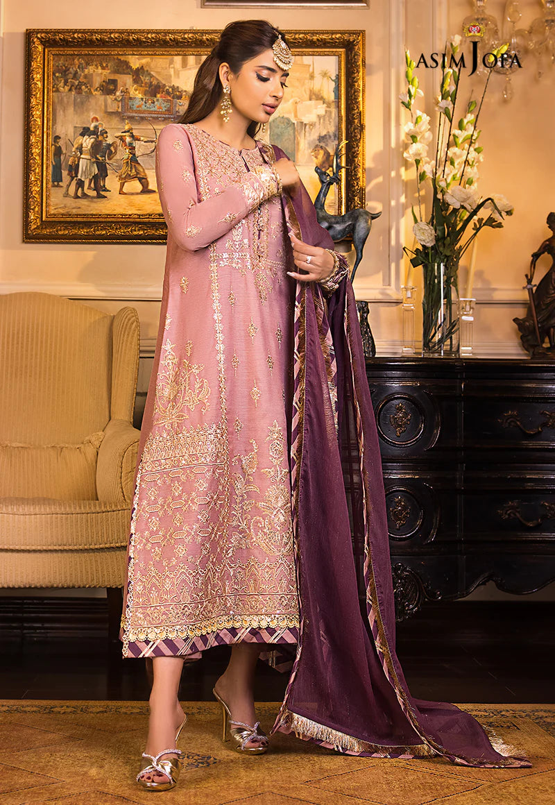 Maahru & Noorie by Asim Jofa Unstitched Embroidered 3Pc Suit AJSM-03