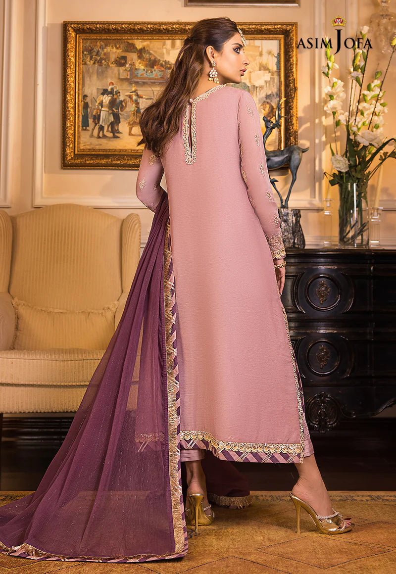 Maahru & Noorie by Asim Jofa Unstitched Embroidered 3Pc Suit AJSM-03
