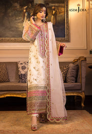 Maahru & Noorie by Asim Jofa Unstitched Embroidered 3Pc Suit AJSM-05
