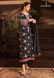 Maahru & Noorie by Asim Jofa Unstitched Embroidered 3Pc Suit AJSM-07