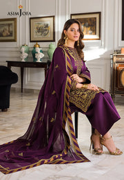 Maahru & Noorie by Asim Jofa Unstitched Embroidered 3Pc Suit AJSM-08