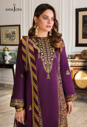 Maahru & Noorie by Asim Jofa Unstitched Embroidered 3Pc Suit AJSM-08