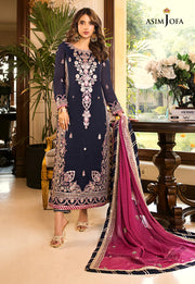 Maahru & Noorie by Asim Jofa Unstitched Embroidered 3Pc Suit AJSM-09
