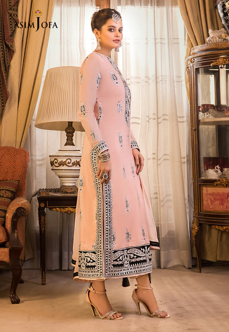 Maahru & Noorie by Asim Jofa Unstitched Embroidered 3Pc Suit AJSM-10
