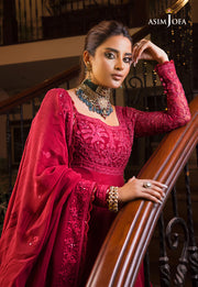 Maahru & Noorie by Asim Jofa Unstitched Embroidered 3Pc Suit AJSM-11