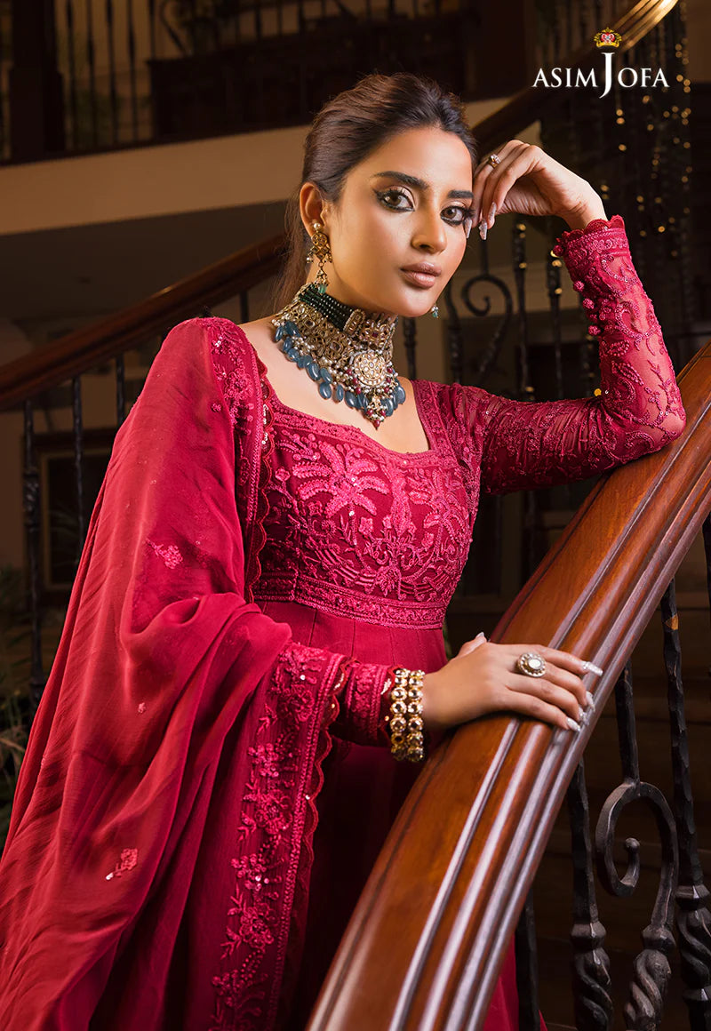 Maahru & Noorie by Asim Jofa Unstitched Embroidered 3Pc Suit AJSM-11
